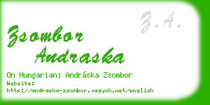 zsombor andraska business card